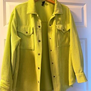 Target Women's Bright Green Corduroy Utility Jacket